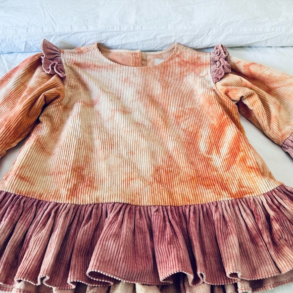 Story MFG organic corduroy tie dyed peplum top size S - Picture 2 of 7